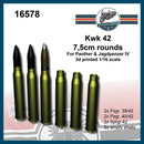 FC Model Trend 16578 1/16 Kwk 43, 7,5cm rounds for Panther & Jagdpanzer IV