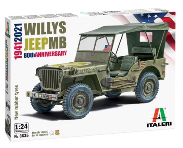 Italeri 3635 1/24 Willys Jeep MB 80th Anniversary 1941-2021