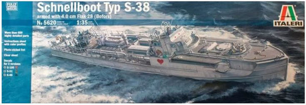 Italeri 5620 1/35 Schnellboot Type S-38 with 4cm Flak 28 (Bofors)