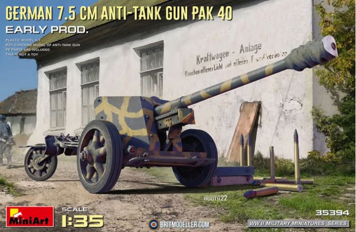 Miniart 35394 1/35 German 7.5cm Anti-Tank Gun PaK. 40