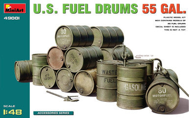 Miniart 49001 1/48 US Fuel Drums 55 Gallon