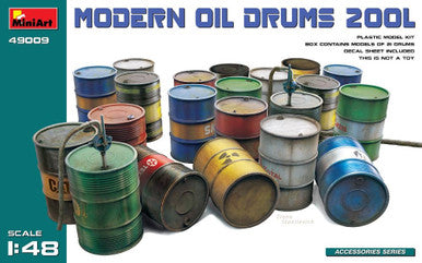 Miniart 49009 1/48 Modern Oil Drums (200l)