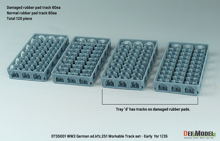 Def Model DT35001 1/35 WW2 German Sd.kfz.251 Workable Track set - Early type