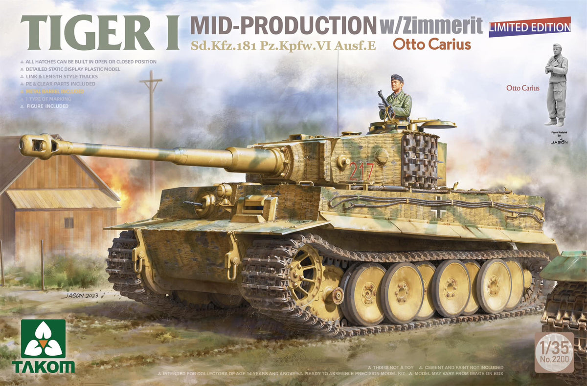 Takom 2200 1/35 TIGER I MID-PROD. w/ZIMM. Pz.Kpfw.VI Otto