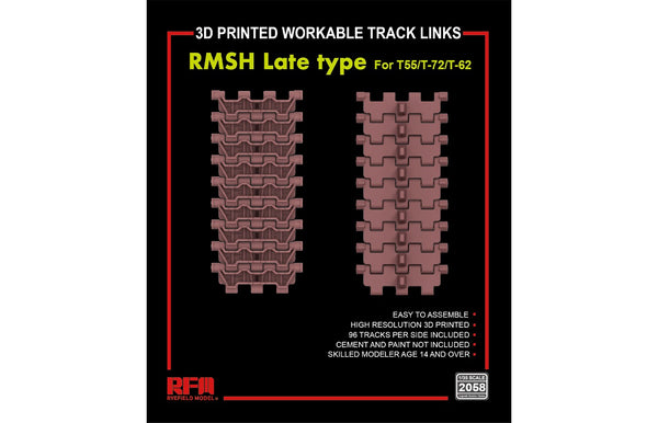 Rye Field Model 2058 1/35 Workable Track Links - RMSH LATE Type (for T-55/T-72/T-62) (Copy)