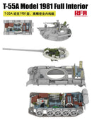 Rye Field Model 5155 1/35 T-55A Model 1981 Full Interior w/workable tracks