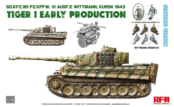 Rye Field Model 5139 1/35 Tiger I early "Kursk 1943" w/ Wittman (STANDARD VERSION)