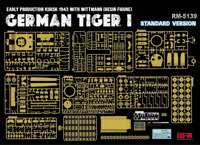 Rye Field Model 5139 1/35 Tiger I early "Kursk 1943" w/ Wittman (STANDARD VERSION)