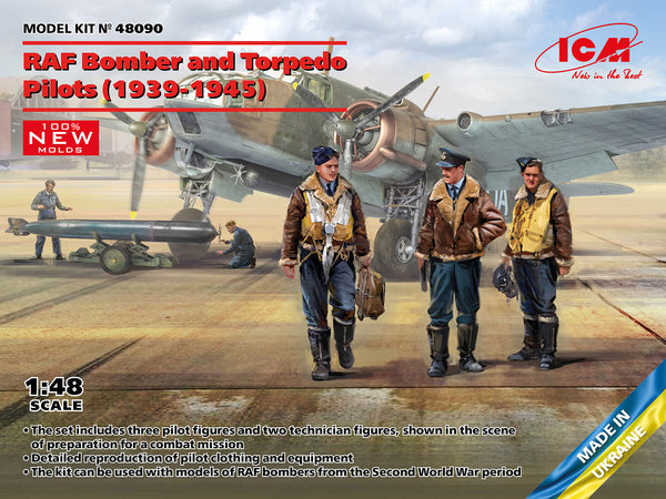 ICM 48090 1/48 RAF Bomber and Torpedo Pilots (1939-1945) (100% new molds), Figure