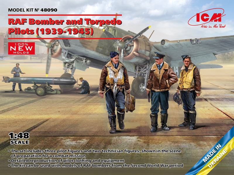 ICM 48090 1/48 RAF Bomber and Torpedo Pilots (1939-1945) (100% new molds), Figure