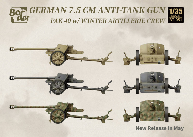 Border Model BT051 1/35 German 7,5cm Pak40 AT gun