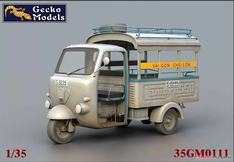 Gecko Models 35GM0111 1/35 1960-70s Vietnam Saigon Shuttle Tricar w/Driver