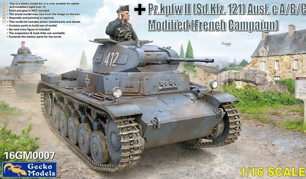 Gecko Models 16GM0007 1/16 Pz.kpfw II (Sd.Kfz. 121) Ausf. c A/B/C (Modified)