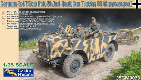 Gecko Models 35GM0073 1/35 German 4x4 7.5cm Pak 40 Anti-Tank Gun Tractor C8