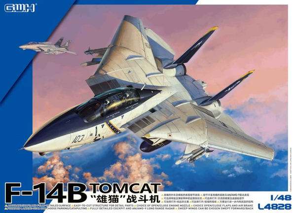 Great Wall Hobby L4828 1/48 US F-14B Tomcat Fighter