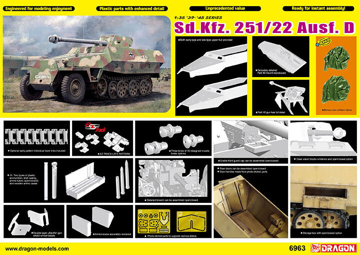 Dragon 6963 1/35 Sd.Kfz.251/22 w/7.5cm PaK40