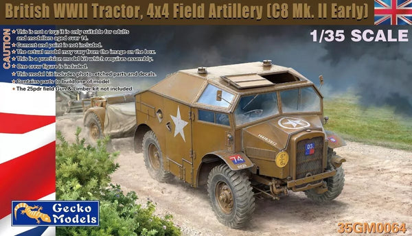 Gecko Models 35GM0064 1/35 British Tractor 4x4 Field Artillery (C8 Mk. II Early)