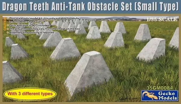 Gecko Models 35GM0084 1/35 Dragon Teeth Anti-Tank Obstacle Set (Small Version)