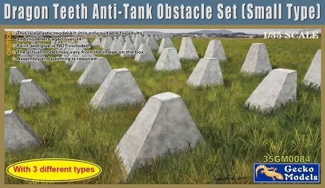 Gecko Models 35GM0084 1/35 Dragon Teeth Anti-Tank Obstacle Set (Small Version)