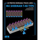 Rye Field Model 3030 1/35  M4 SHERMAN T-48 type workable tracks (3D PRINTED)