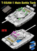 Rye Field Model 5147 1/35 T-55AM-1 Main Battle Tank - Active Suspension and Track