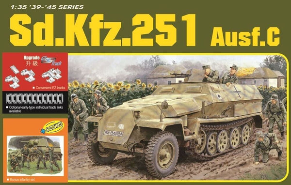 Dragon 6187 1/35 Sd.Kfz. 251 Ausf. C with figures and bonus sunflowers