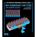 Rye Field Model 3031 1/35  M4 SHERMAN T-48 type workable tracks with duckbill (3D PRINTED)