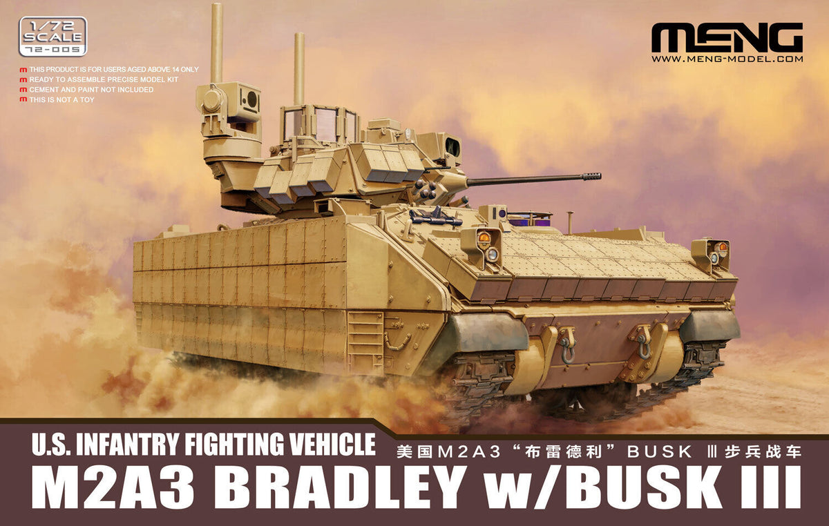 Meng 72-005 1/72 U.S. INFANTRY FIGHTING VEHICLE M2A3 Bradley w/ BUSK I
