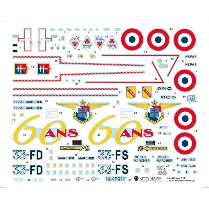 Kitty Hawk 80111 1/48 Mirage F.1 CT/CR