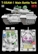 Rye Field Model 5147 1/35 T-55AM-1 Main Battle Tank - Active Suspension and Track