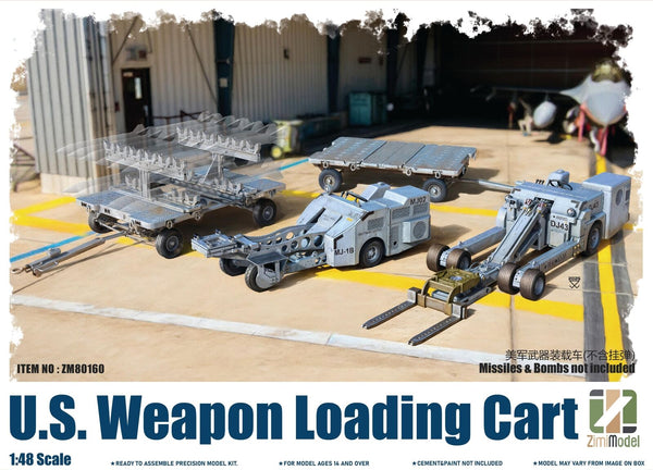 Zimi Model 80160 1/48 Weapon Loading Cart Model(NO Missiles & Bombs Included