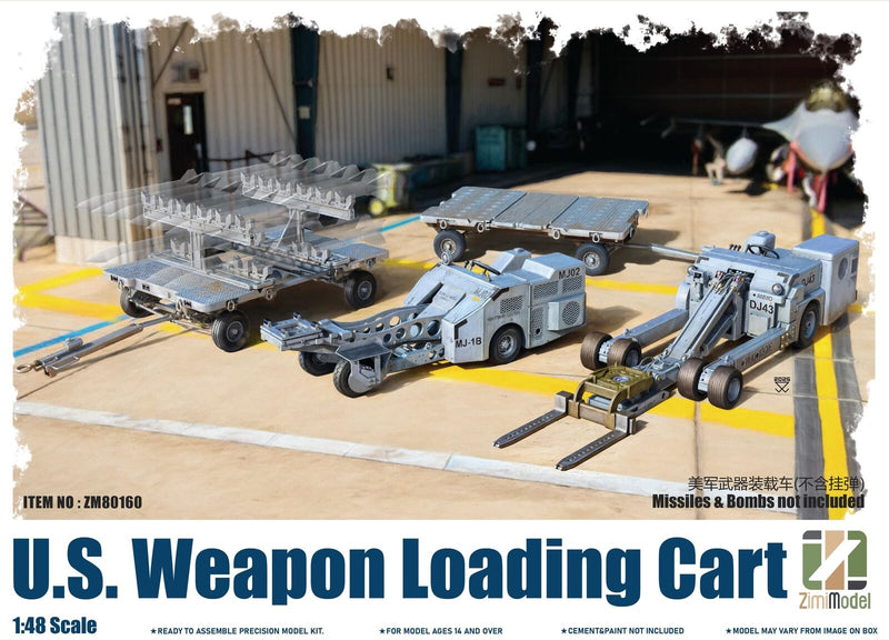 Zimi Model 80160 1/48 Weapon Loading Cart Model(NO Missiles & Bombs Included