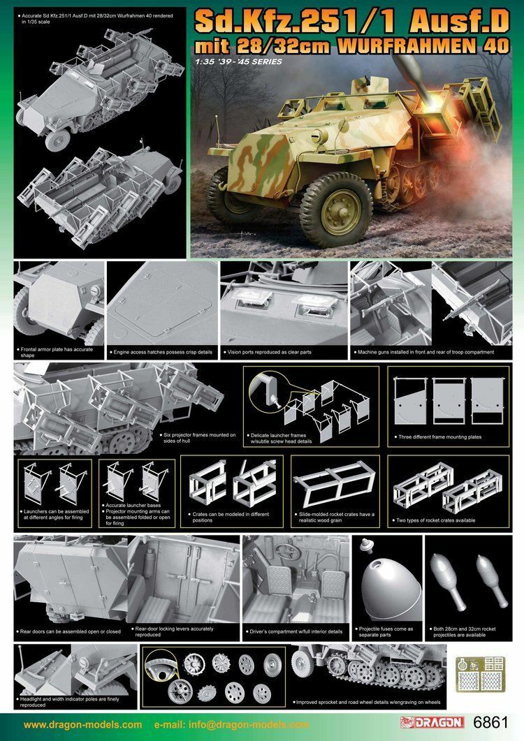 Dragon 6861 1/35 Sd.Kfz.251 Ausf. D W28/32cm Wurfrahmen