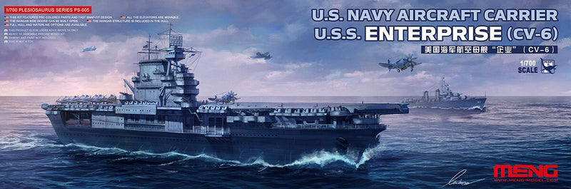 Meng PS005 1/700 U.S. Navy aircraft carrier Enterprise (CV-6)