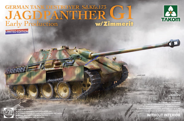 Takom 2125W 1/35 Jagdpanther G1 w/ Zimmerit  - limited