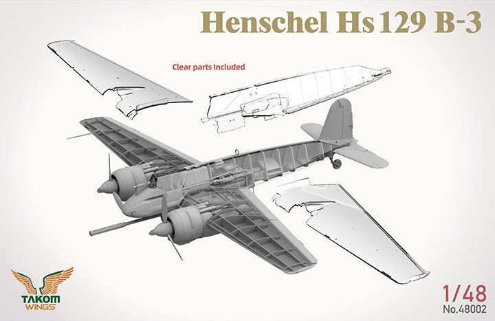 TAKOM 48002 1/48 Henschel Hs 129 B-3 with INTERIOR