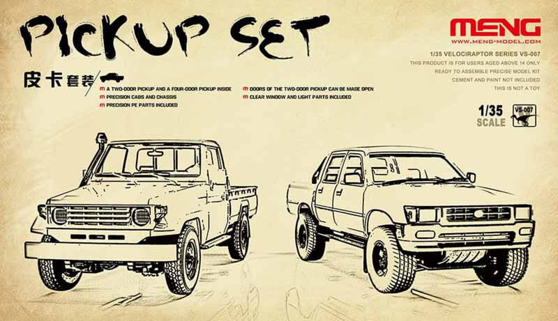 Meng VS007 1/35 Pickup Set (2 full kits incl.)
