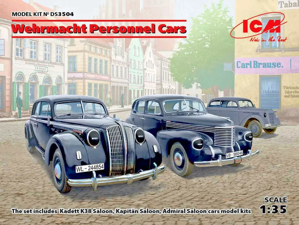 ICM DS3504 1/35 Wehrmacht Personnel Cars (Kadett K38 Saloon, Kapitan Saloon)