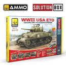 AMMO by Mig 7728 SOLUTION BOX 22 – WWII USA ETO. Colors and Weathering System