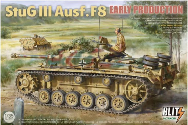 Takom Blitz 8013 1/35 Stug III Ausf. F8 EARLY Production