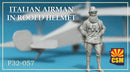Copper State Models F32057 1/32 Italian Airman in Roold crash helmet
