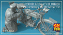Copper State Models F32061 1/32 British Dispatch Rider checking motorcycle