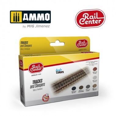 AMMO by Mig R-1015 RAIL CENTER - Tracks and Sleepers Set