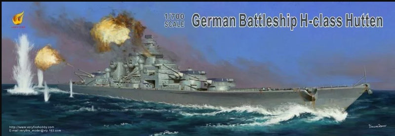 Very Fire VF700906 1/700 Scale German H-Class Hutten Battleship STANDARD VERSION