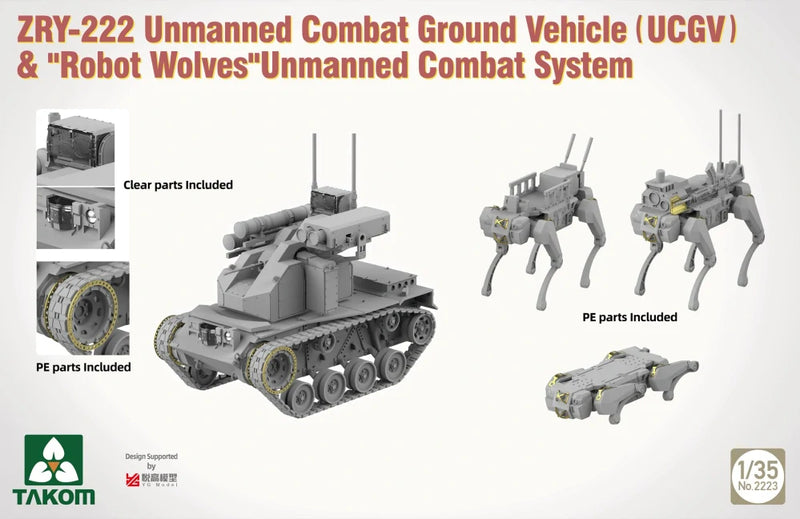 TAKOM 2223 1/35 ZRY-222 Unman. Combat Grd. Vehicle &