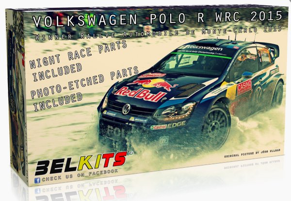 BelKits 010 1/24 Volkswagen Polo R WRC 2015 Winner Rallye Automobile de Monte-Carlo