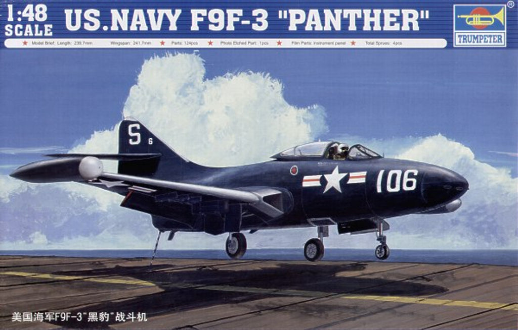 Trumpeter 02834 1/48 US Navy F9F-3 Panther