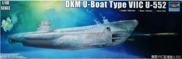 Trumpeter 06801 1/48  DKM U-Boat Type VIIC U-552