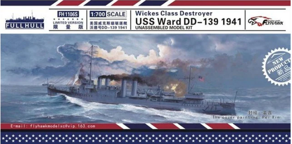 Flyhawk 1106S 1/700 Wickes Class Destroyer USS Ward DD-139 - Special