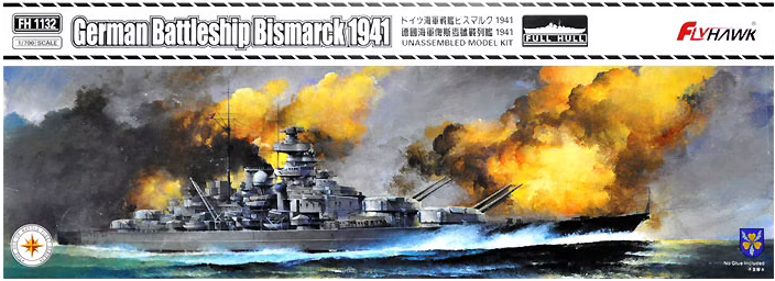 Flyhawk 1132 1/700 German Battleship Bismark 1941